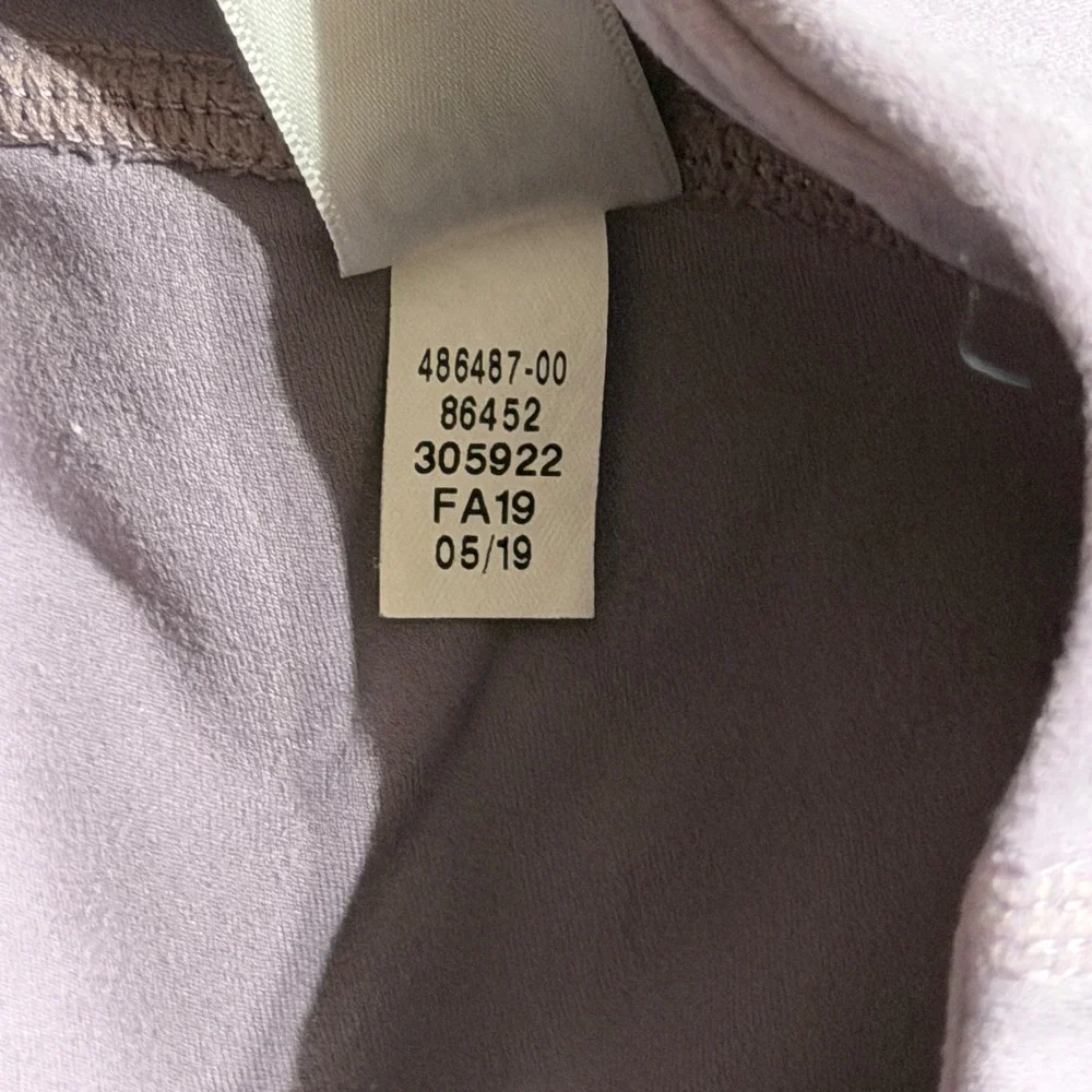 Athleta Girl Bring It Tight Lavender Purple Mesh Panel Leggings Size L 12